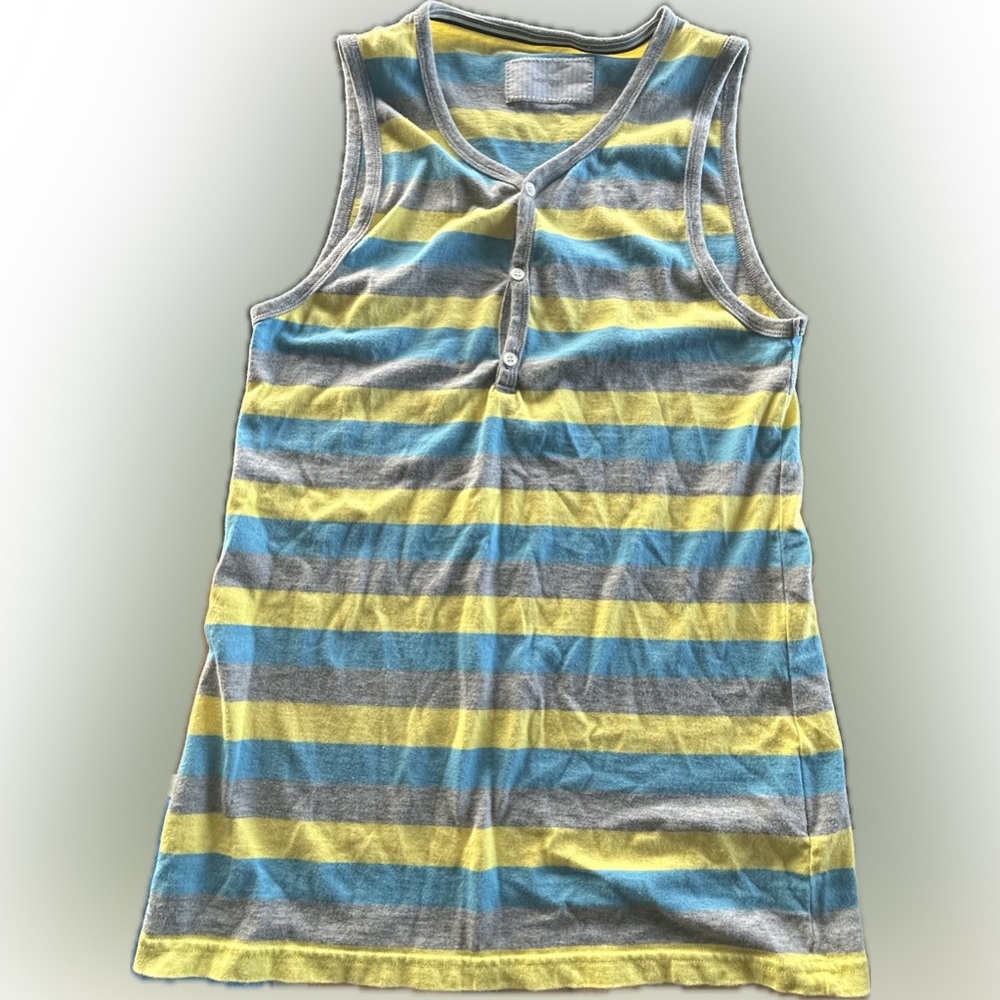 Thom Grey by Thom Browne Tank Top Size Large Multi Striped Made In Japan